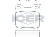 Rear - Brake Pad - Icer - Opel Vectra B