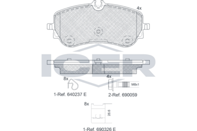 Brake Pad Set Rear Icer Vw Amarok