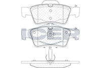 Rear - Brake Pad - Icer Mercedes-Benz Cl