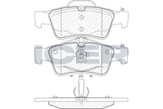 Rear - Brake Pad - Icer Mercedes-Benz Cl