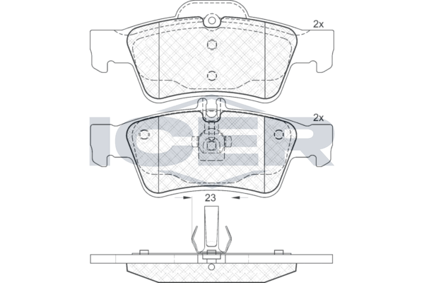 Rear - Brake Pad - Icer Mercedes-Benz Cl