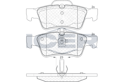 Rear - Brake Pad - Icer Mercedes-Benz Cl