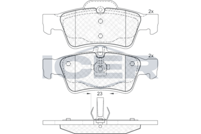 Rear - Brake Pad - Icer Mercedes-Benz Cl
