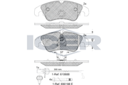 Brake Pad Set Front Icer Audi A6