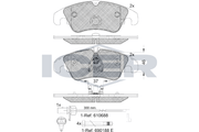 Brake Pad Set Front Icer Audi A6