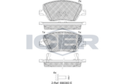 Brake Pad Set Front Icer Fiat Tipo