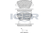 Brake Pad Set Front Icer Fiat Tipo