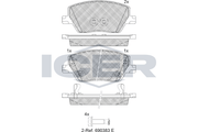 Brake Pad Set Front Icer Fiat Tipo