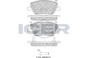 Brake Pad Set Front Icer Fiat Tipo