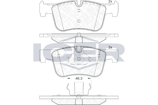 Front - Brake Pad - Icer Bmw 1 (F20) 118
