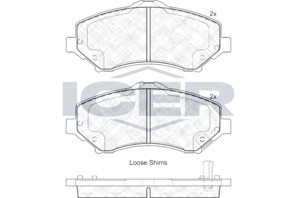 Front - Brake Pad - Icer Chrysler Town &
