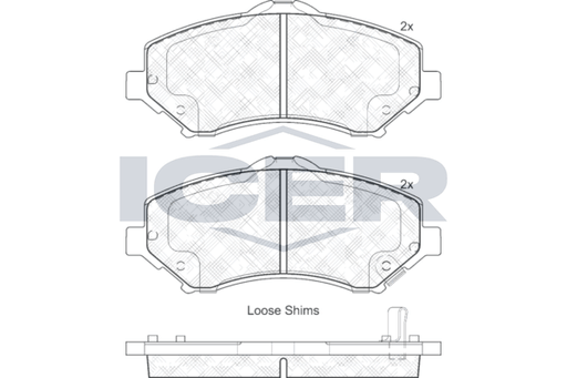 Front - Brake Pad - Icer Chrysler Town &