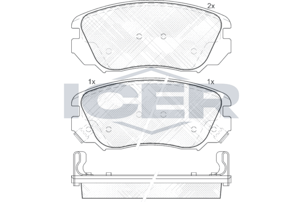 Front - Brake Pad - Icer Opel Insignia A