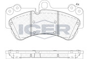 Brake Pad Set Front Icer Vw Touareg