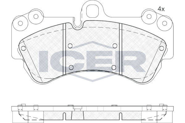 Brake Pad Set Front Icer Vw Touareg