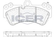 Brake Pad Set Front Icer Vw Touareg