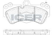 Brake Pad Set Front Icer Vw Touareg