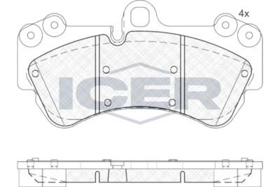 Brake Pad Set Front Icer Vw Touareg
