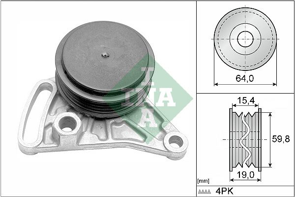 Tensioner Pulley, V-Ribbed Belt