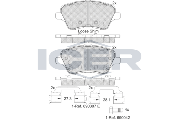 Brake pads FORD