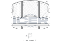 Front - Brake Pad - Icer - Mitsubishi Co
