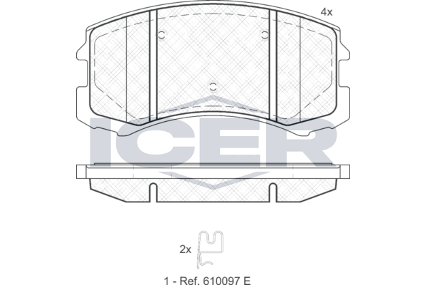 Front - Brake Pad - Icer - Mitsubishi Co