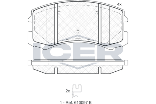 Front - Brake Pad - Icer - Mitsubishi Co
