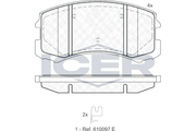 Front - Brake Pad - Icer - Mitsubishi Co
