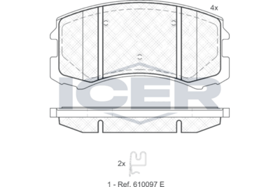 Front - Brake Pad - Icer - Mitsubishi Co