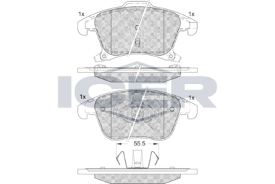 Brake Pad Set Front Icer Ford Fusion