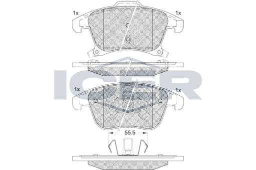 Brake Pad Set Front Icer Ford Fusion