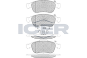 Front Brake Pad Set Icer Renault Duster