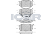 Front Brake Pad Set Icer Renault Duster