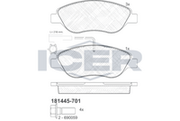 Brake Pad Set Front Icer Fiat Tipo