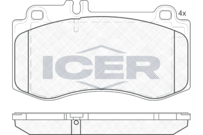 Front Brake Pad Icer Mercedes-Benz