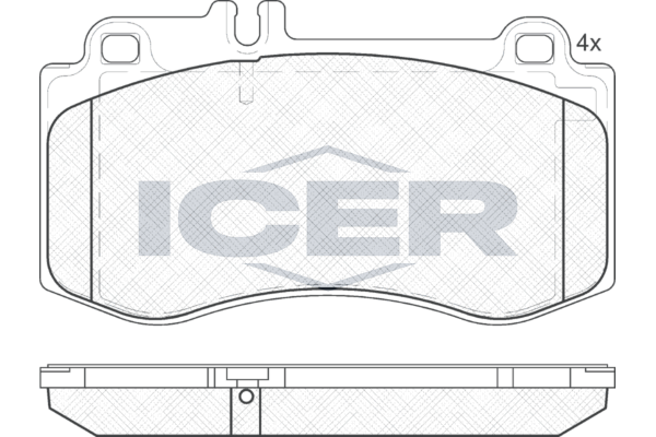 Front Brake Pad Icer Mercedes-Benz