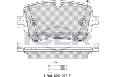 Brake Pad Rear Axle Audi Icer