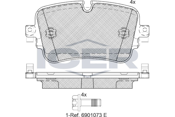 Brake Pad Rear Axle Audi Icer