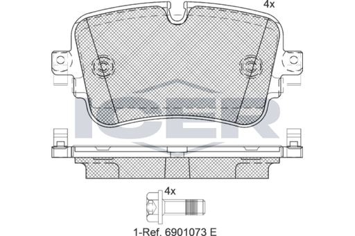 Brake Pad Rear Axle Audi Icer