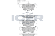 Rear - Brake Pad - Icer - Vw Multivan Bu
