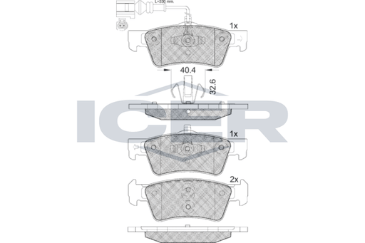 Rear - Brake Pad - Icer - Vw Multivan Bu