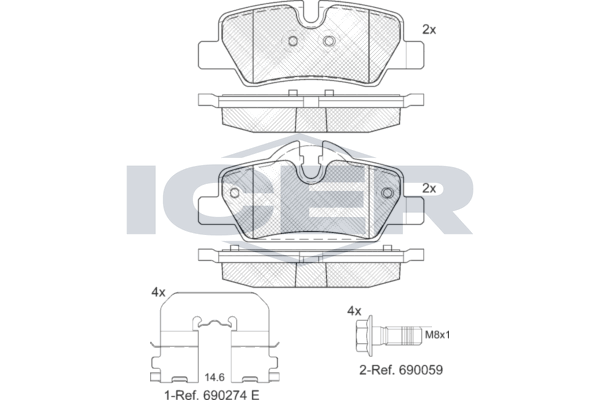 Front Brake Pad Icer Mini (F55)