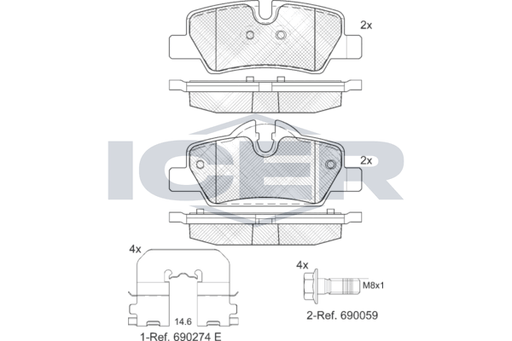 Front Brake Pad Icer Mini (F55)