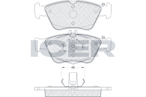 Front - Brake Pad - Icer - Mercedes-Benz
