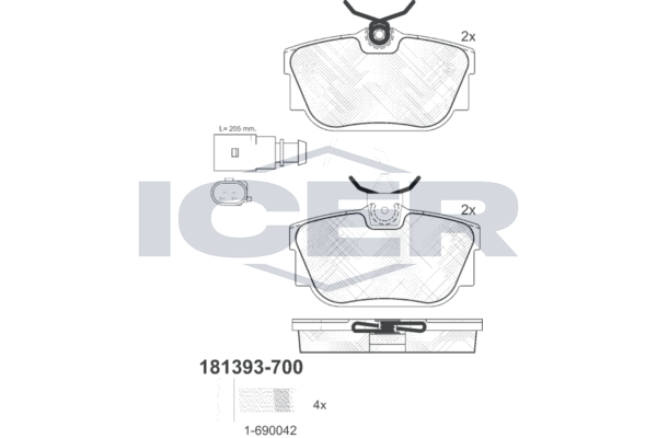 Brake Pad Rear Axle Vw Icer
