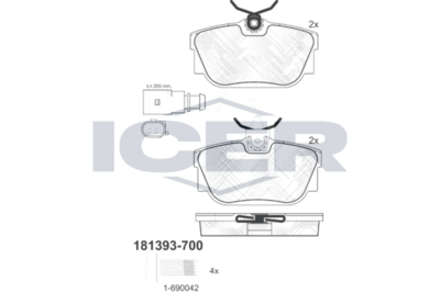 Brake Pad Rear Axle Vw Icer