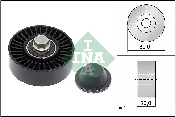 Deflection/Guide Pulley, V-Ribbed Belt