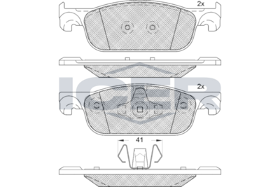 Front Brake Pad Set Icer Renault Clio 1