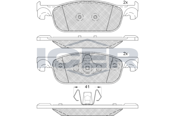 Front Brake Pad Set Icer Renault Clio 1