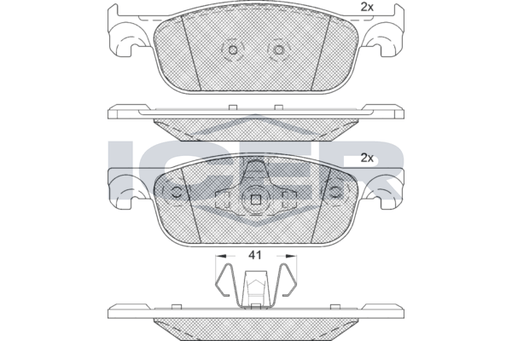 Front Brake Pad Set Icer Renault Clio 1